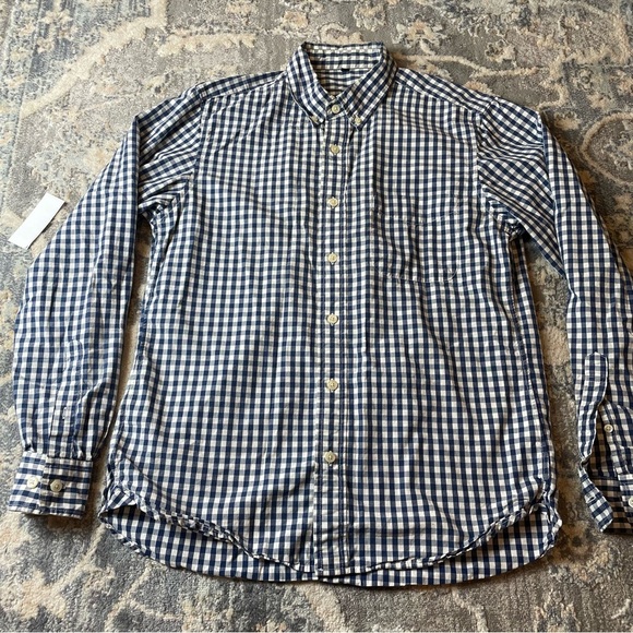 Men's MUJI Japan Blue Checkered Shirt - Picture 1 of 5